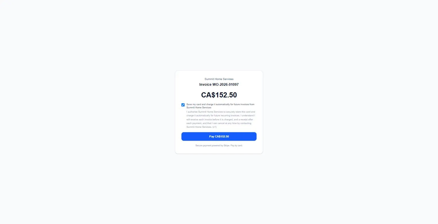 The save-my-card box on the pay page
