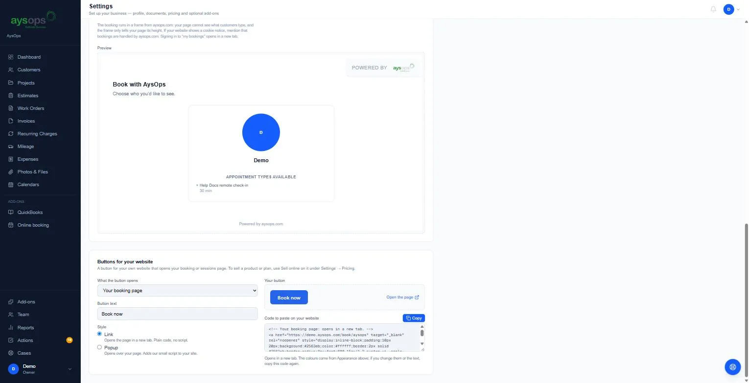 The website code and button maker